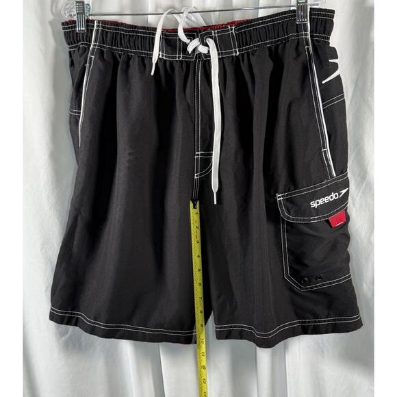 Speedo Marina Volley Short Swim Beach XL SWIM Black White Red 87-27 - Picture 8 of 15